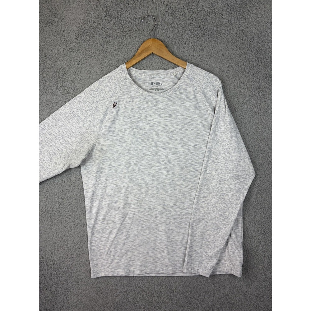 Rhone Shirt Mens XL Gray Long Sleeve Performance Raglan Tee Top Athletic Mens